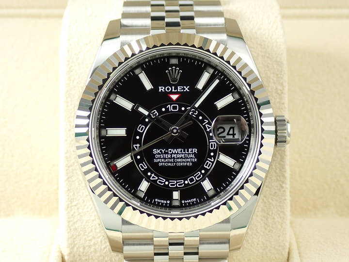 ロレックス スカイドゥエラー Ref.336934 ステンレススチール/ホワイトゴールド ブラック文字盤 ジュビリーブレスレット 未使用 Z3488693