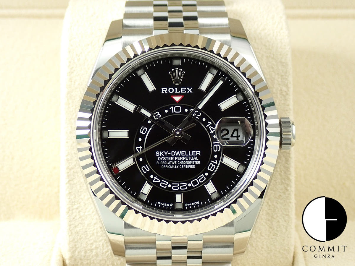 ロレックス スカイドゥエラー Ref.336934 ステンレススチール/ホワイトゴールド ブラック文字盤 ジュビリーブレスレット 未使用 Z3488693