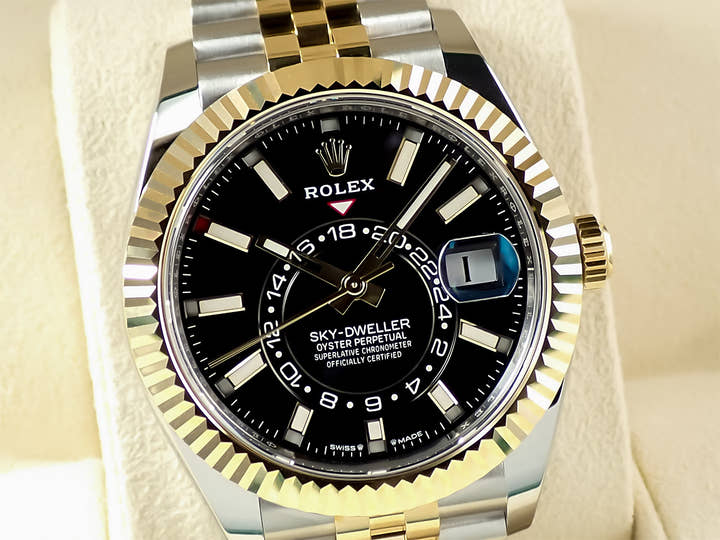 ロレックス スカイドゥエラー Ref.336933 ステンレススチール/イエローゴールド ブラック文字盤 ジュビリーブレスレット 未使用 P134CC16