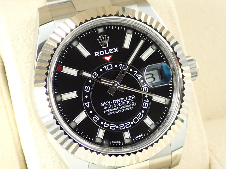 ロレックス スカイドゥエラー Ref.326934 ステンレススチール/ホワイトゴールド ブラック文字盤 オイスターブレスレット