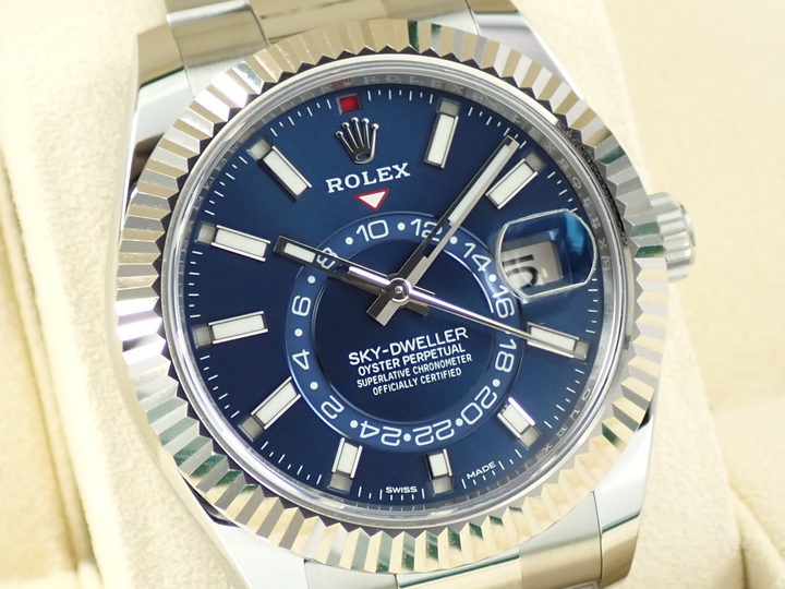 ロレックス スカイドゥエラー Ref.326934 ステンレススチール/ホワイトゴールド ブルー文字盤 オイスターブレスレット