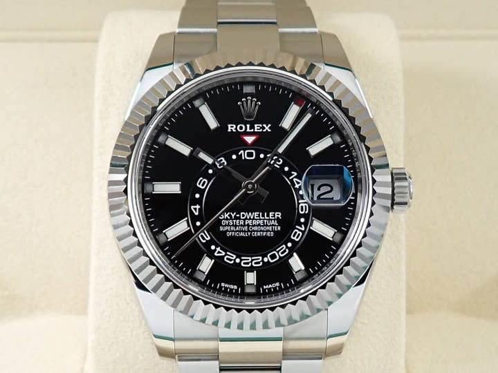 ロレックス スカイドゥエラー Ref.326934 ステンレススチール/ホワイトゴールド ブラック文字盤 オイスターブレスレット
