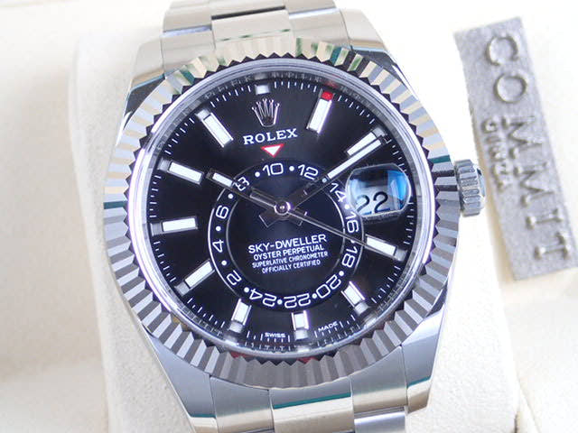 ロレックス スカイドゥエラー Ref.326934 ブラック文字盤 未使用 sky-dweller オイスターブレスレット