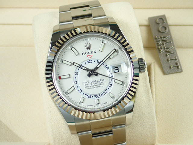 ロレックス スカイドゥエラー Ref.326934 ホワイト文字盤 未使用 sky-dweller-4 オイスターブレスレット