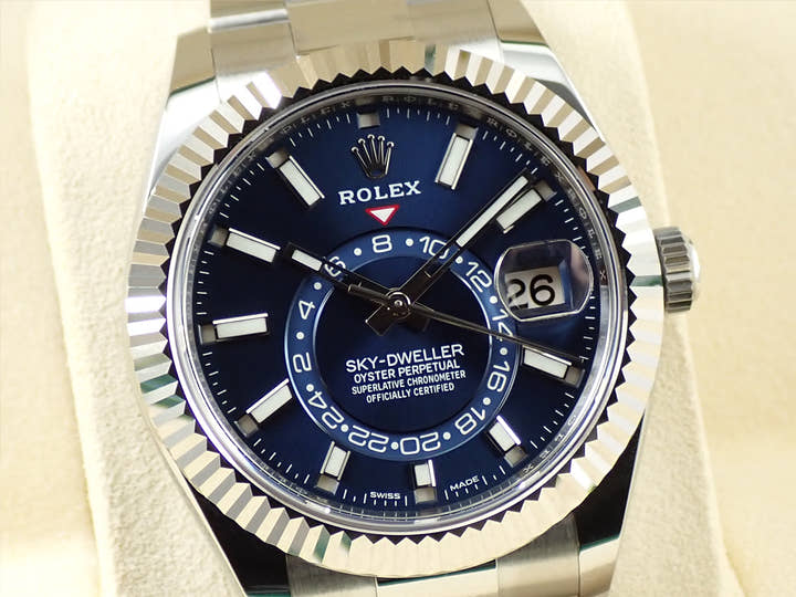ロレックス スカイドゥエラー Ref.326934 ステンレススチール/ホワイトゴールド ブルー文字盤 オイスターブレスレット