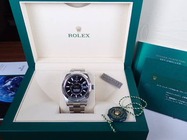 ロレックス スカイドゥエラー Ref.326934 ブラック文字盤 未使用 sky-dweller オイスターブレスレット