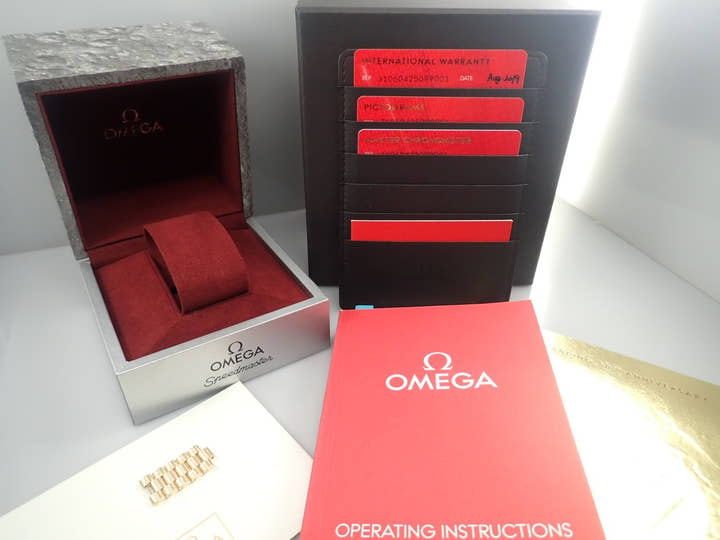 Omega Speedmaster Co-Axial Master Chronometer Chronograph Apollo 11 50th Anniversary Ref.310.60.42.50.99.001 Yellow Dial Excellent Condition 6096Y142