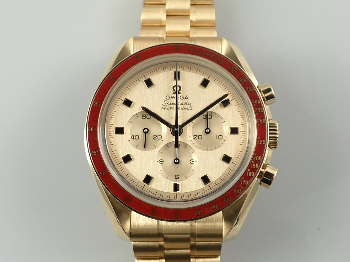 オメガ スピードマスター コーアクシャル マスター クロノメーター クロノグラフ アポロ11号 50周年 Ref.310.60.42.50.99.001 イエロー文字盤 美品 6096Y142