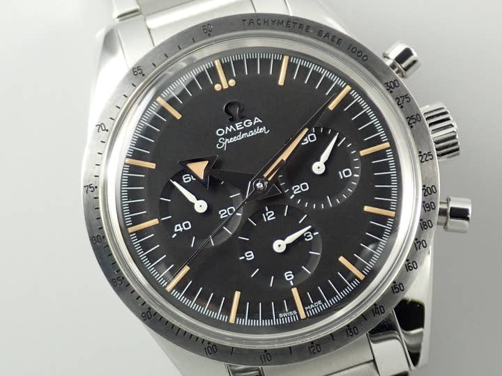 オメガ スピードマスター '57 クロノグラフ 38.6MM Ref.311.10.39.30.01.001 ブラック文字盤 極美品 4H9HV369