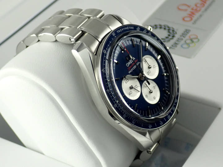 オメガ スピードマスター クロノグラフ Ref.522.30.42.30.03.001 ブルー文字盤 未使用 speed-master-58