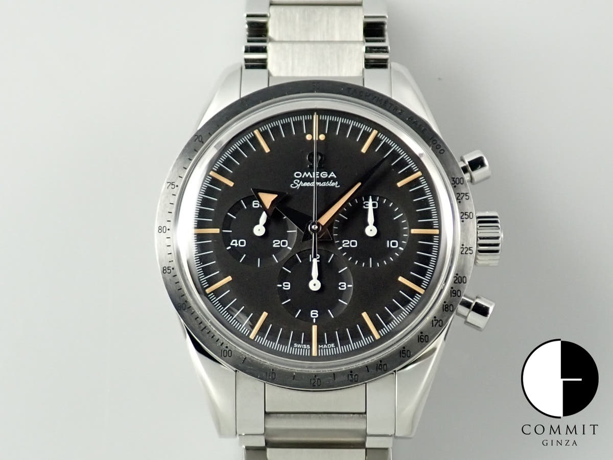 オメガ スピードマスター '57 クロノグラフ 38.6MM Ref.311.10.39.30.01.001 ブラック文字盤 極美品 747S9RHM