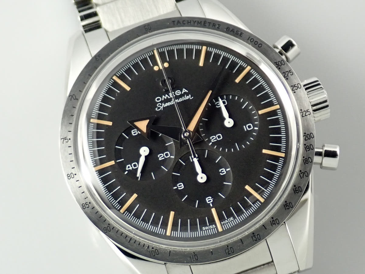オメガ スピードマスター '57 クロノグラフ 38.6MM Ref.311.10.39.30.01.001 ブラック文字盤 極美品 747S9RHM