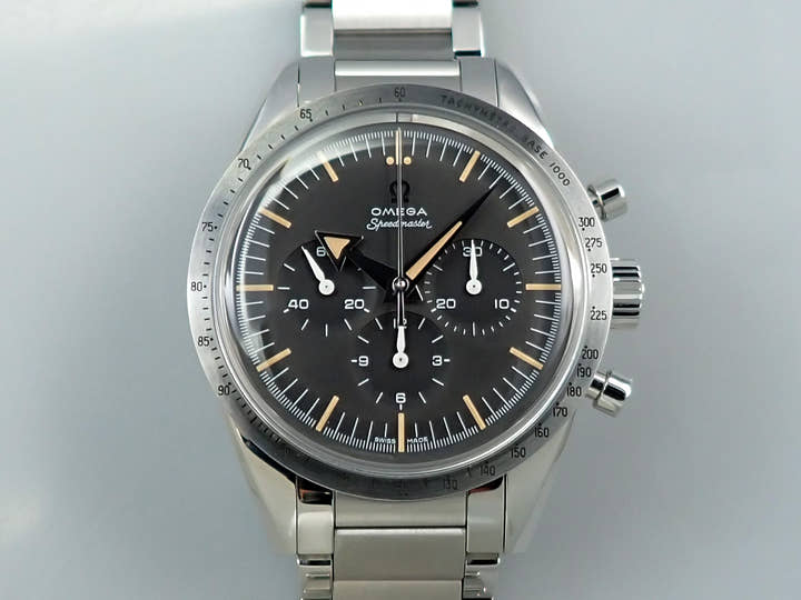 オメガ スピードマスター '57 クロノグラフ 38.6MM Ref.311.10.39.30.01.001 ブラック文字盤 美品 65AXZKUH