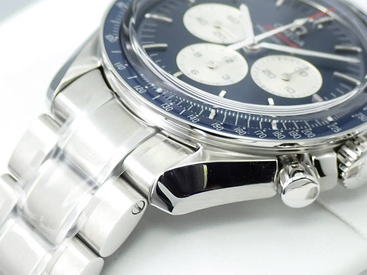 オメガ スピードマスター 記念モデル クロノグラフ 42MM Ref.522.30.42.30.03.001 ブルー文字盤 未使用 633LTTXS