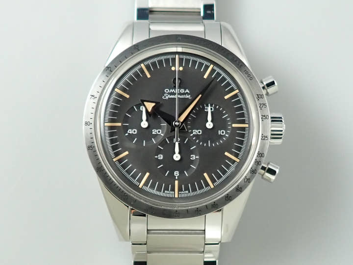 オメガ スピードマスター '57 クロノグラフ 38.6MM Ref.311.10.39.30.01.001 ブラック文字盤 中古 49Y5CLKA