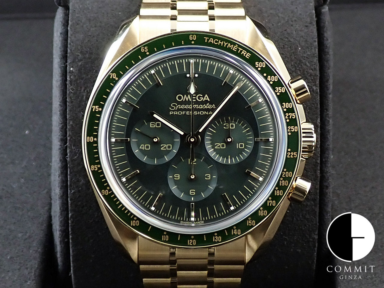 OMEGA Speedmaster Moonwatch Professional Co-Axial Master Chronometer Chronograph 42MM Ref.310.60.42.50.10.001 MOONSHINE™ GOLD Green Dial
