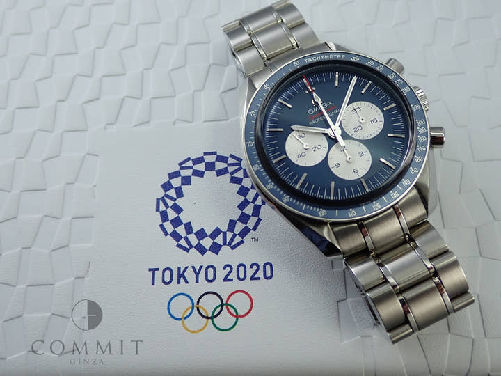 オメガ スピードマスター 記念モデル クロノグラフ 42MM Ref.522.30.42.30.03.001 ブルー文字盤 極美品 A6JA79Z3