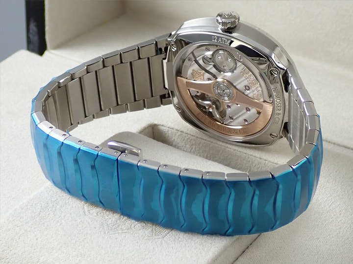 H.モーザー ストリームライナー センターセコンド Ref.6200-1200 マトリックスグリーンフュメ文字盤 未使用 3754ZJR6