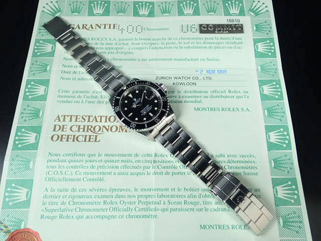 ロレックス サブマリーナー Ref.16610 ブラック文字盤 中古 submariner-153