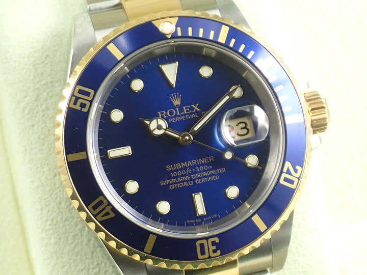 Rolex Submariner Date Ref. 16613 Stainless Steel/Yellow Gold Blue Dial