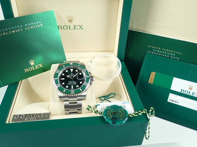 ロレックス サブマリーナー Ref.116610LV グリーン文字盤 未使用 submariner-182