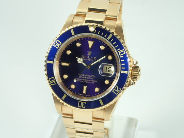 ロレックス サブマリーナー Ref.16618 ブルー文字盤 中古 submariner-193