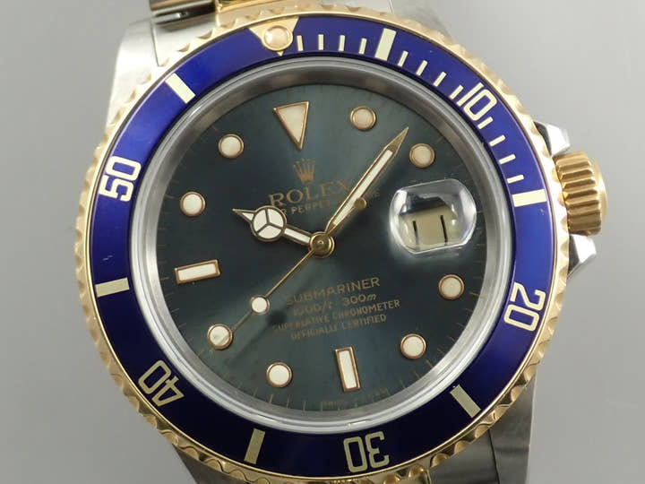 ロレックス サブマリーナー デイト Ref.16803 ステンレススチール/イエローゴールド ブルー文字盤