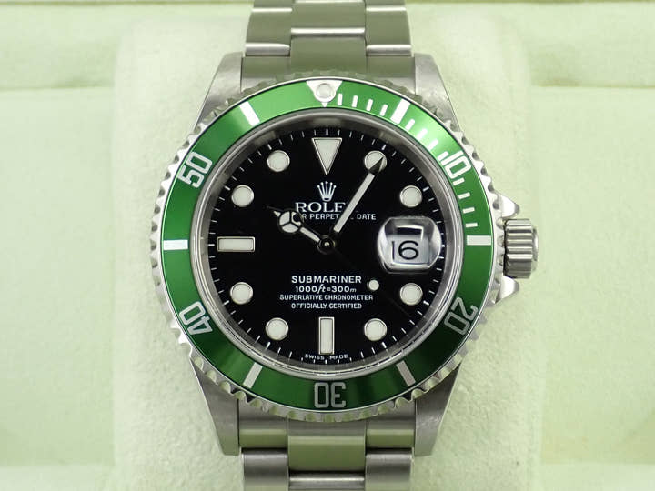 ロレックス サブマリーナー デイト Ref.16610LV ステンレススチール ブラック文字盤