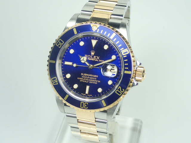 ロレックス サブマリーナー Ref.16613 ブルー文字盤 中古 submariner-226
