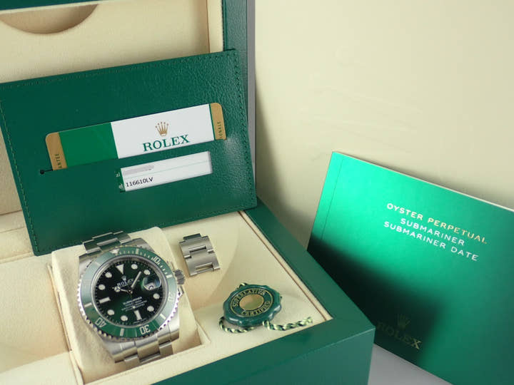 ロレックス サブマリーナー Ref.116610LV グリーン文字盤 美品 submariner-253