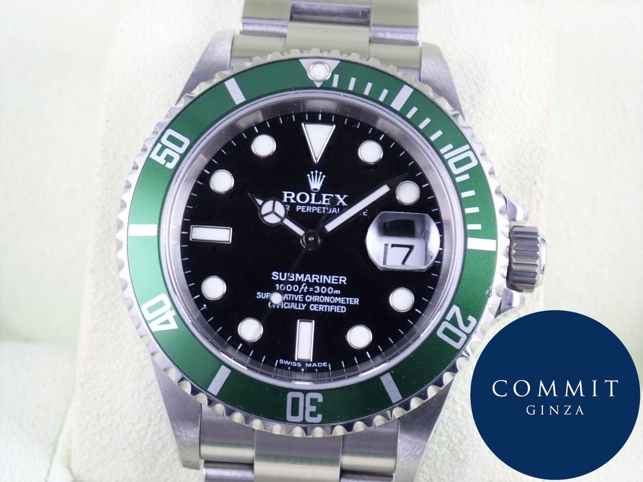 Rolex Submariner Green D serial number &lt;Box and International Service Warranty&gt;