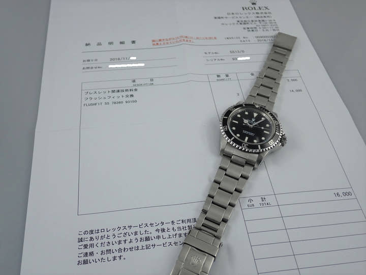 ロレックス サブマリーナー Ref.5513 ブラック文字盤 中古 submariner-276