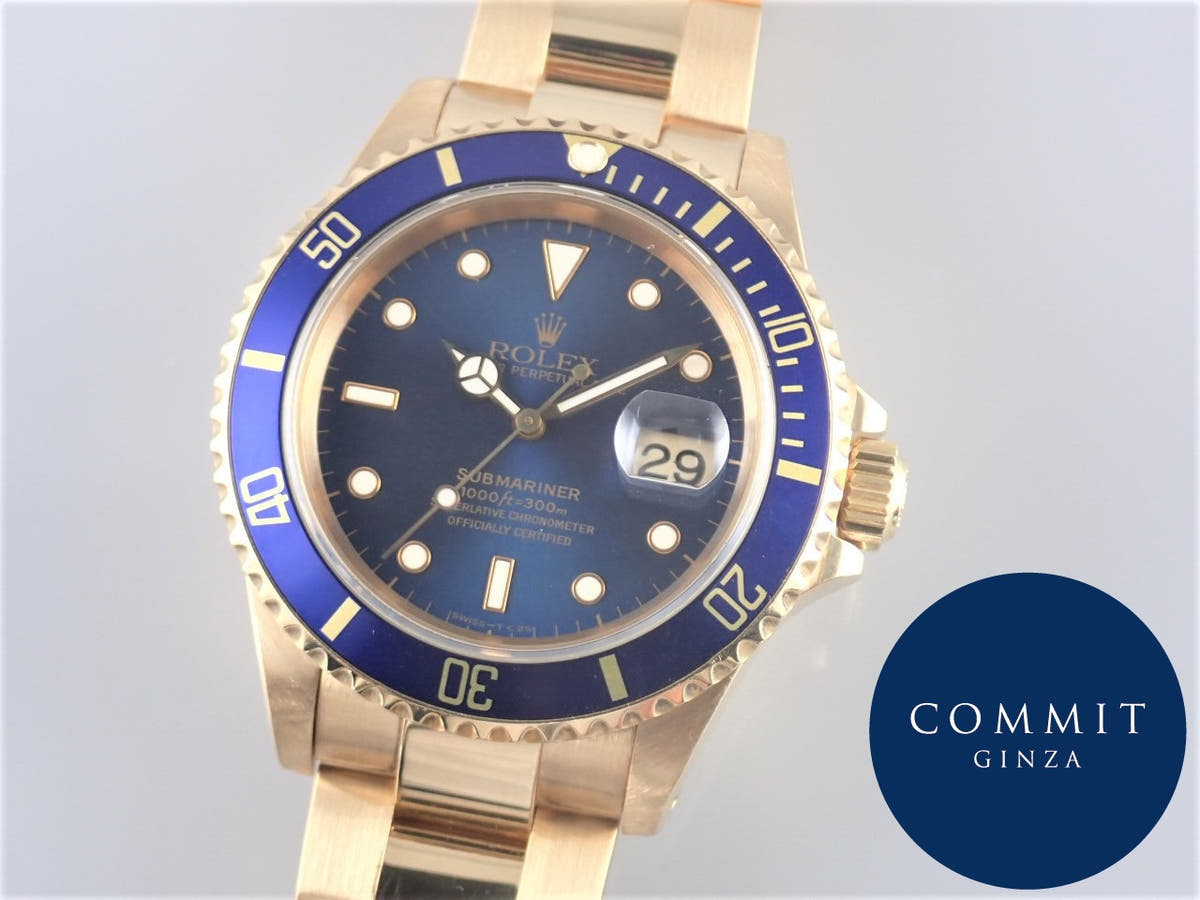 ロレックス サブマリーナー Ref.16618 ブルー文字盤 中古 submariner-277
