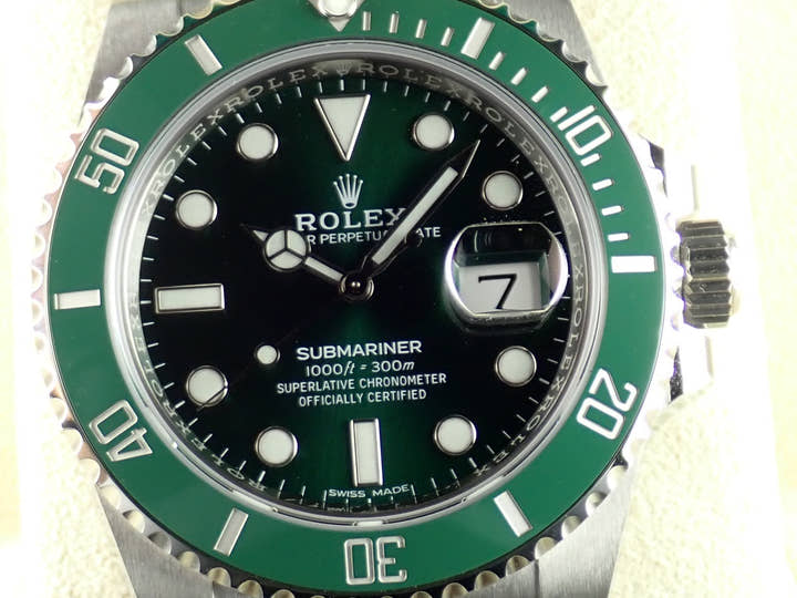 ロレックス サブマリーナー Ref.116610LV グリーン文字盤 未使用 submariner-293
