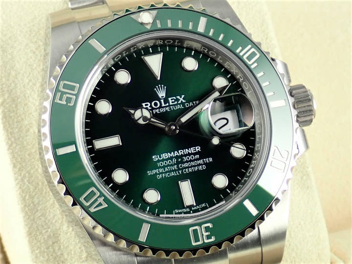 ロレックス サブマリーナー Ref.116610LV グリーン文字盤 未使用 submariner-294