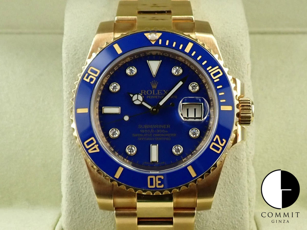 ロレックス サブマリーナー デイト Ref.116618GLB ブルー文字盤 中古 9H20WXSS