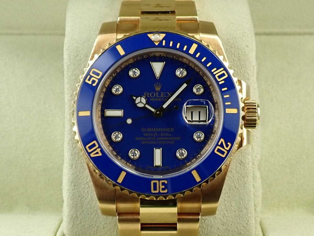 ロレックス サブマリーナー デイト Ref.116618GLB ブルー文字盤 中古 9H20WXSS