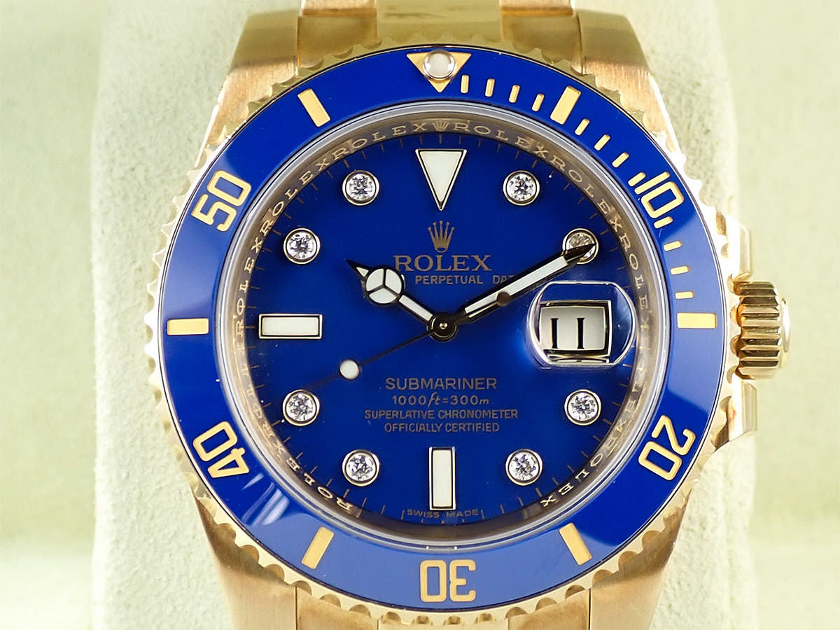 ロレックス サブマリーナー デイト Ref.116618GLB ブルー文字盤 中古 9H20WXSS