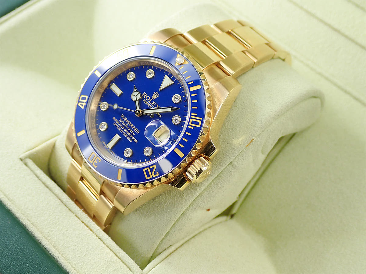 ロレックス サブマリーナー デイト Ref.116618GLB ブルー文字盤 中古 9H20WXSS