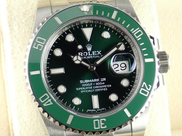ロレックス サブマリーナー Ref.116610LV グリーン文字盤 美品 submariner-307