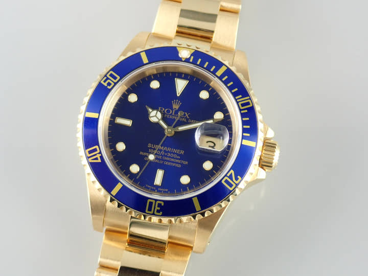 ロレックス サブマリーナー Ref.16618 ブルー文字盤 中古 submariner-311
