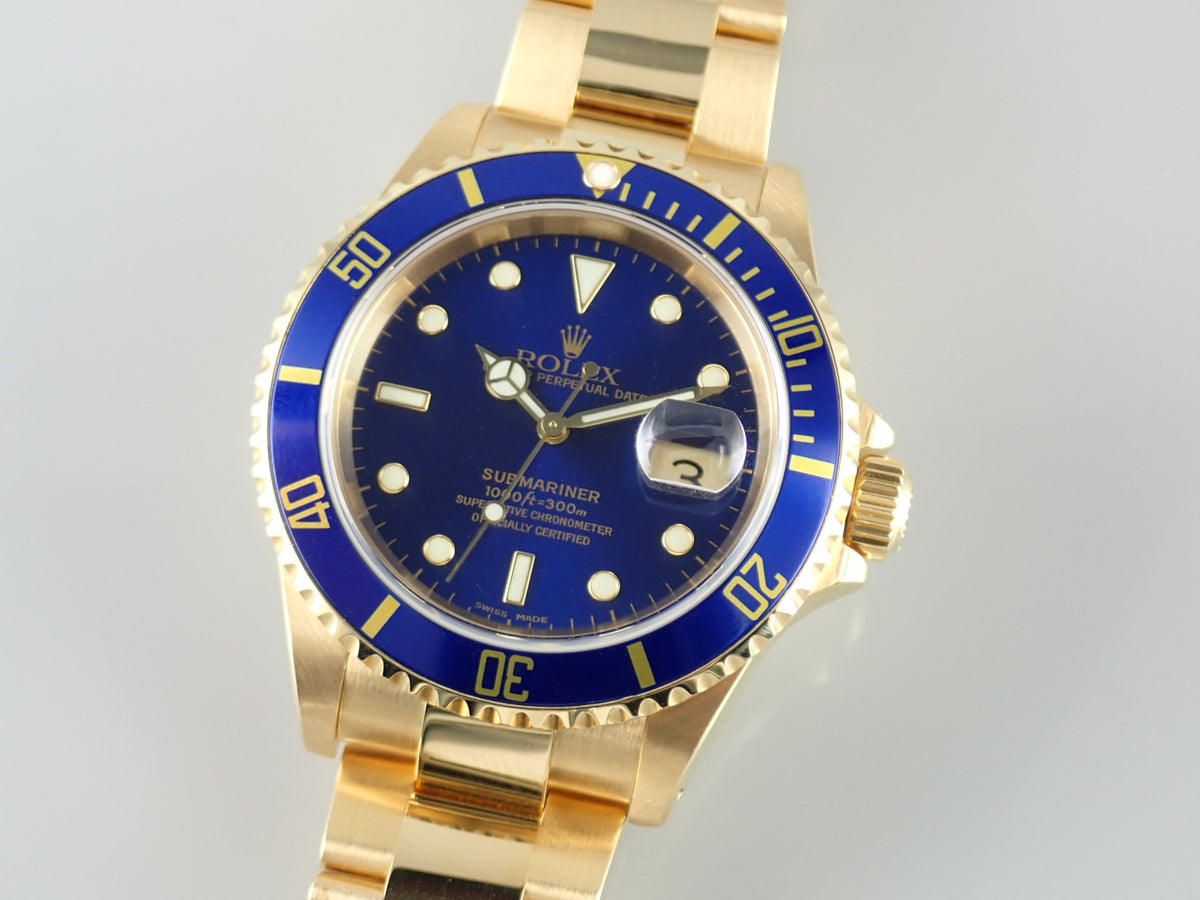 ロレックス サブマリーナー Ref.16618 ブルー文字盤 中古 submariner-311