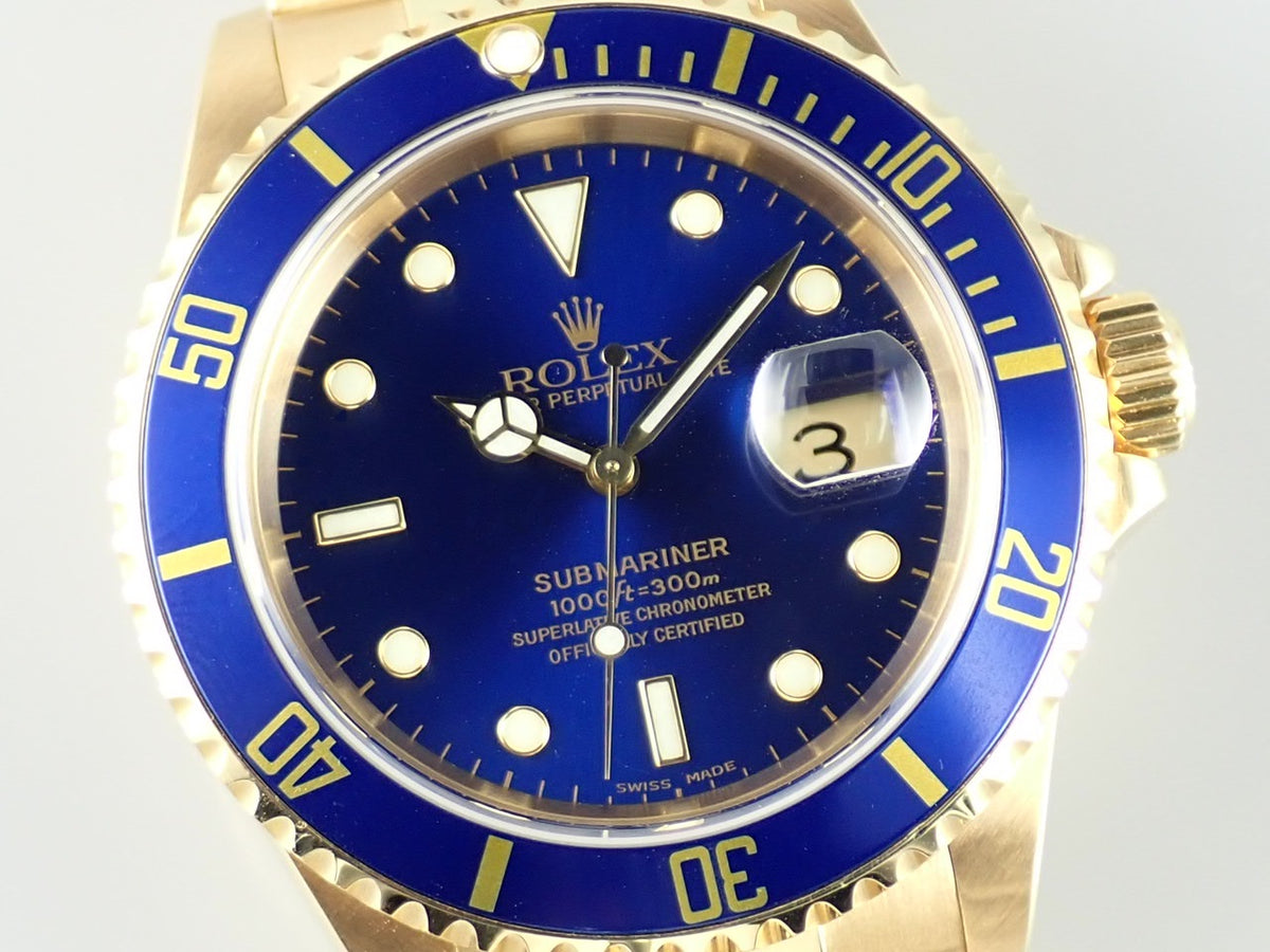 ロレックス サブマリーナー Ref.16618 ブルー文字盤 中古 submariner-311