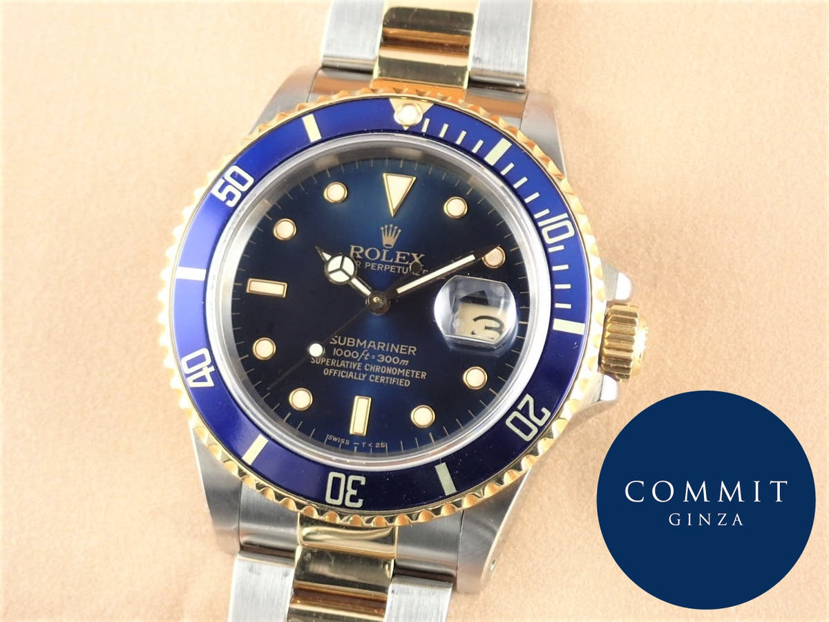 ロレックス サブマリーナー Ref.16803 ブルー文字盤 中古 submariner-344