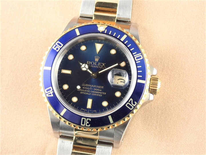 ロレックス サブマリーナー Ref.16803 ブルー文字盤 中古 submariner-344