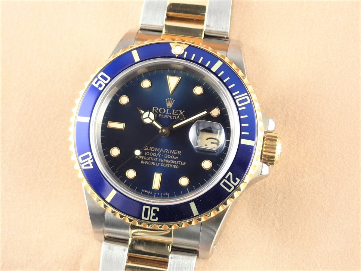 ロレックス サブマリーナー Ref.16803 ブルー文字盤 中古 submariner-344