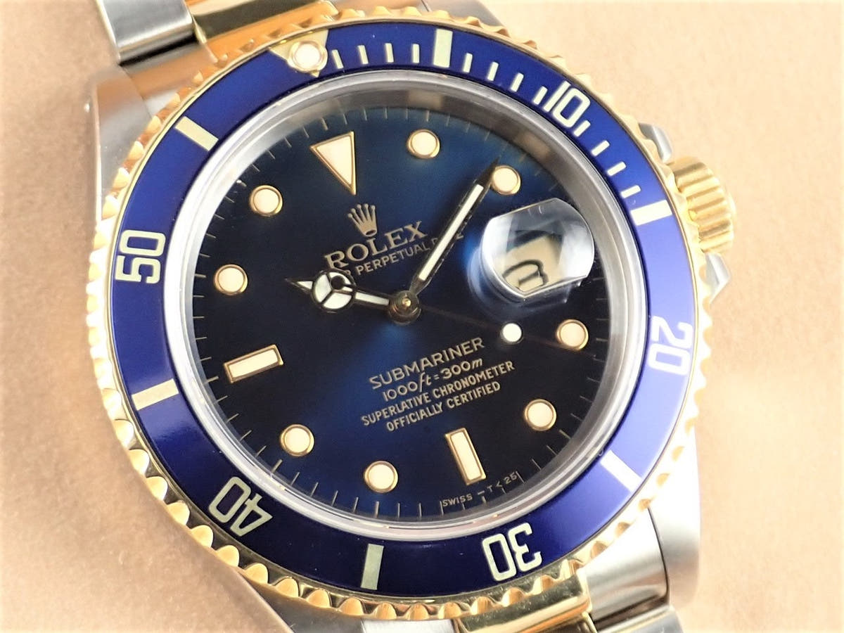 ロレックス サブマリーナー Ref.16803 ブルー文字盤 中古 submariner-344