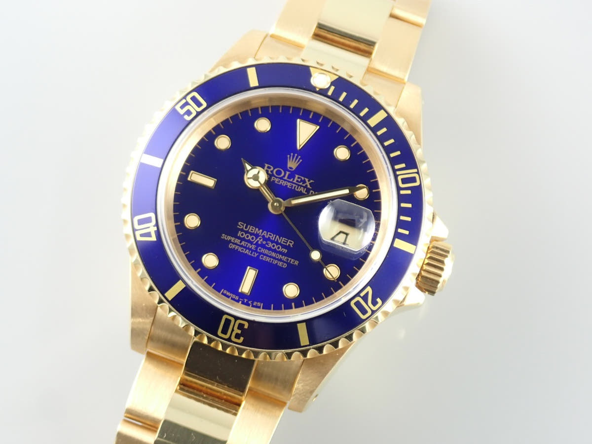 ロレックス サブマリーナー Ref.16618 ブルー文字盤 中古 submariner-345