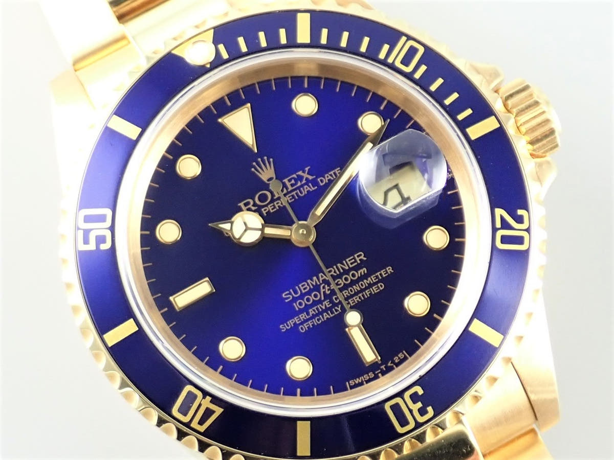 ロレックス サブマリーナー Ref.16618 ブルー文字盤 中古 submariner-345