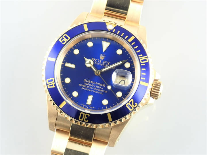 ロレックス サブマリーナー Ref.16618 ブルー文字盤 中古 submariner-347